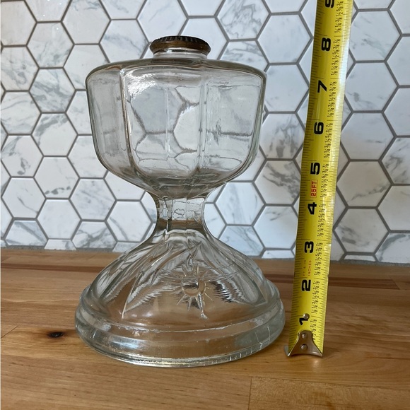 Vintage Glass Oil Lamp - Picture 4 of 7